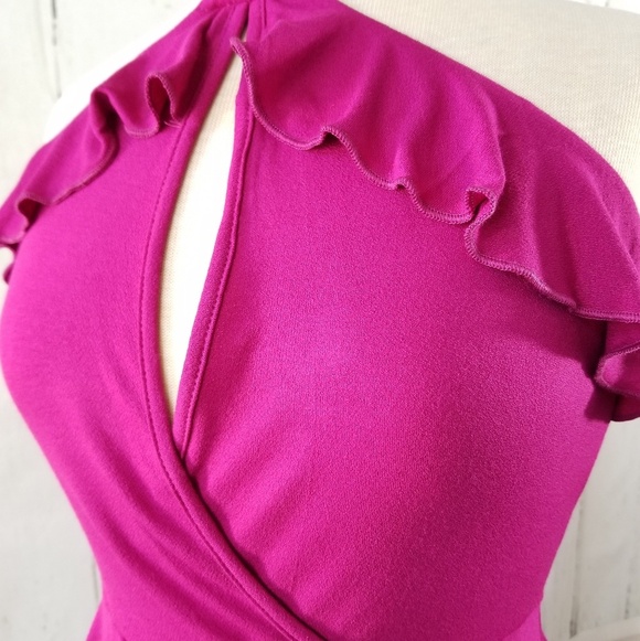 HIATUS Flounce Front Magenta Tank Top     - Picture 7 of 7